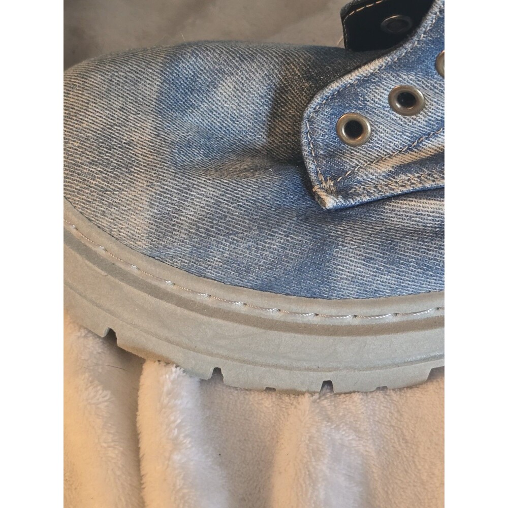 GSSZO Chunky Denim Work Boot Style Street Wear Rugged Urban Grit Lug Soles Men 7 - Picture 8 of 10